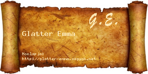 Glatter Emma névjegykártya